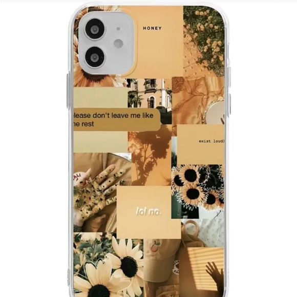 ⚠️Clearance iPhone XS / XS Max Stylish Floral Collage Phone Case - Yellow - Picture 2 of 4